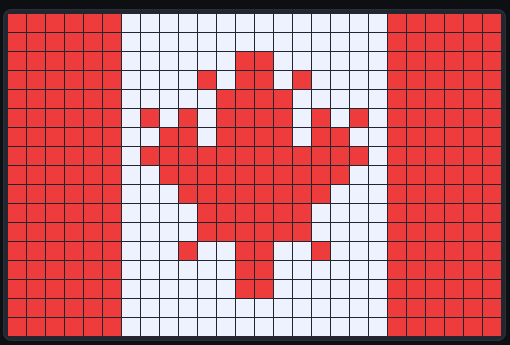 Pixel Canadian flag