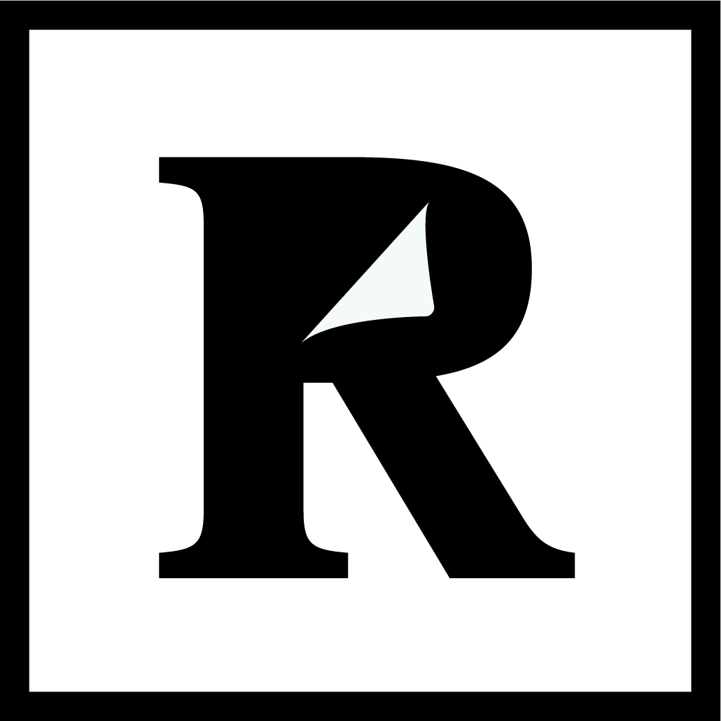The Readwise logo, a capital R with the central space looking like a turning page